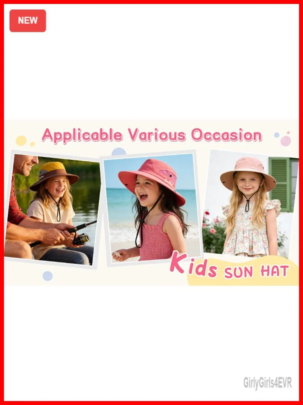 UPF 50+ Girls Ponytail Sun Hat Quick Dry Bucket Mesh Hat